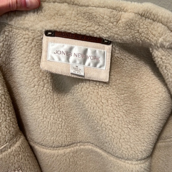 NEW Jones New York Suede Fleece Lined Jacket - Medium - Picture 4 of 7